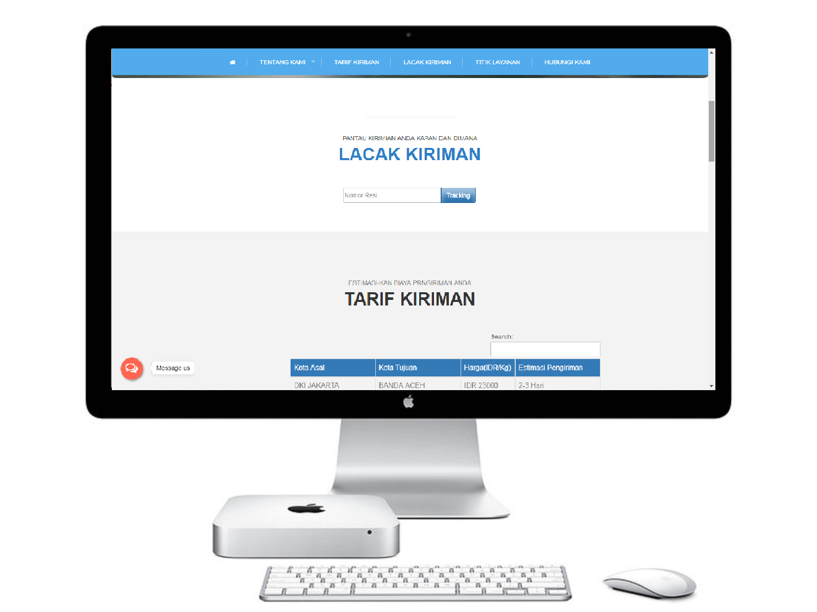 Shipment Tracking System screenshot